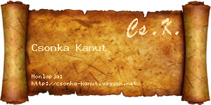 Csonka Kanut névjegykártya